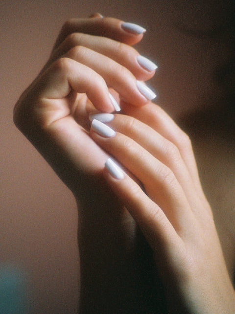 Close-up of manicured hands