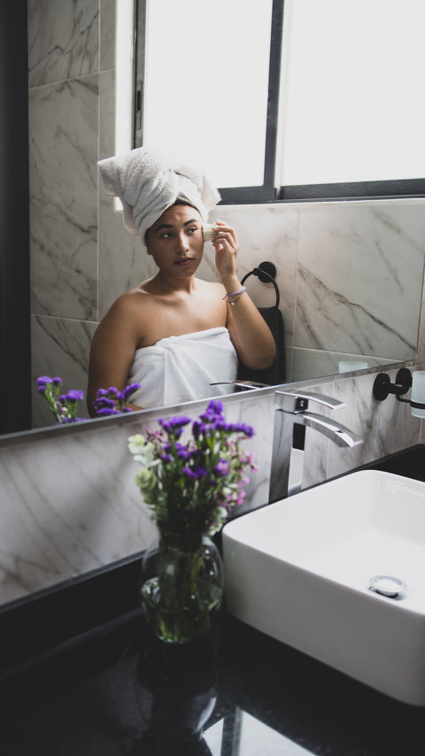 Relaxed self-care moment representing a simplified skincare rest day